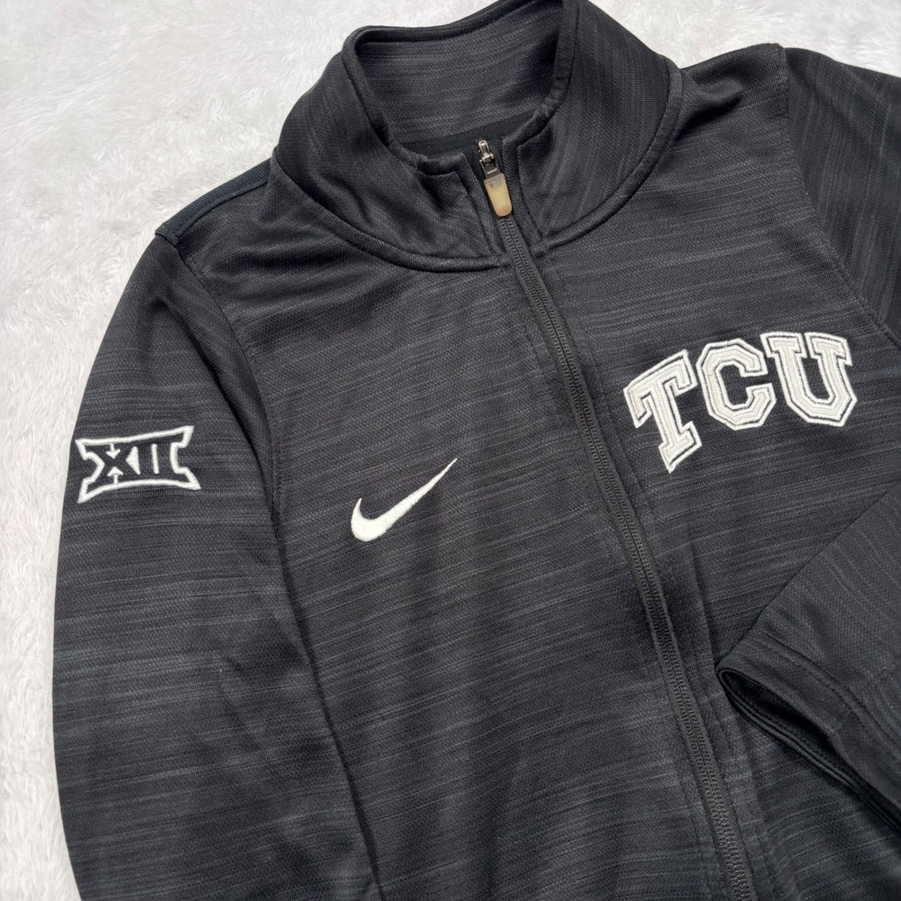 Nike TCU Horned Frogs Big 12 Mens M Black‎ Dri-FIT Full Zip Track Jacket 822161